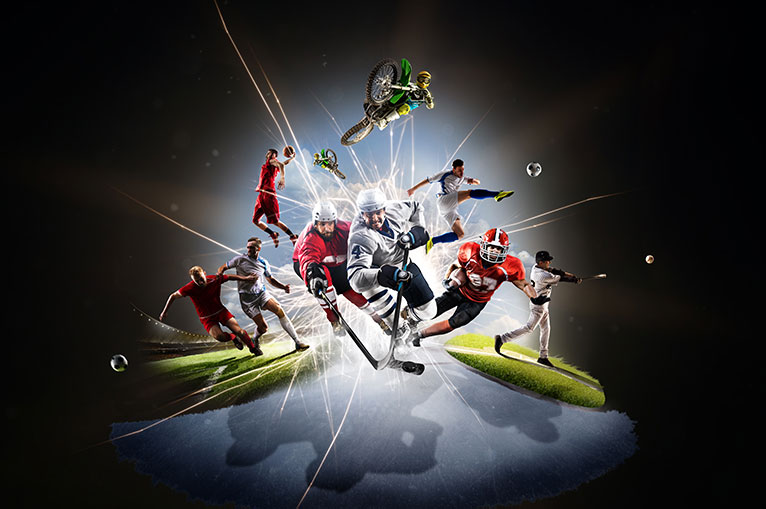 Different Sports Teams Playing Games
